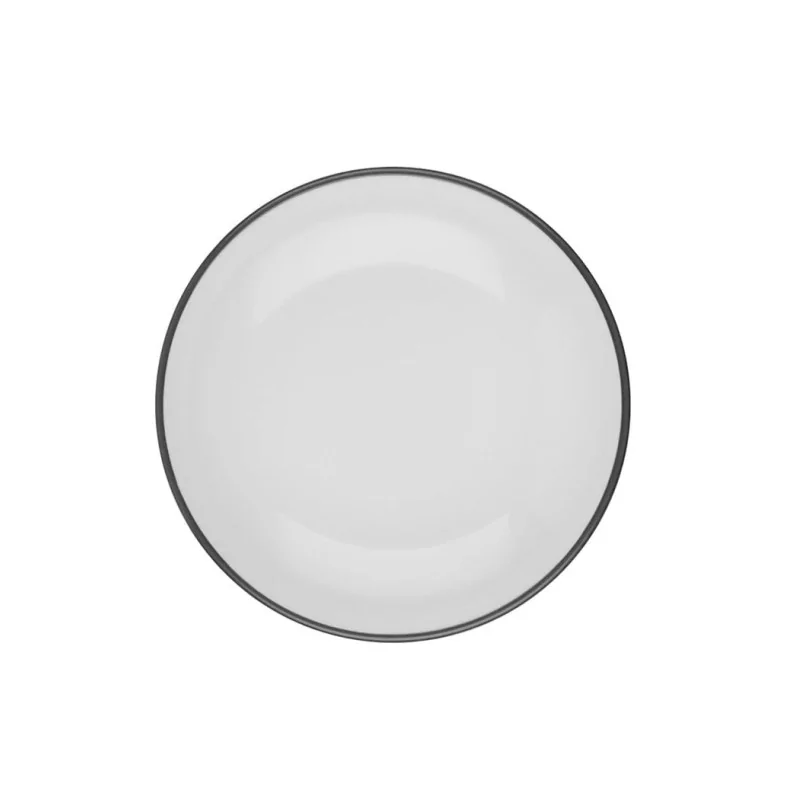 ID Fine Modest Black Deep Plate 8.8'' 26 oz - Set of 12 pcs