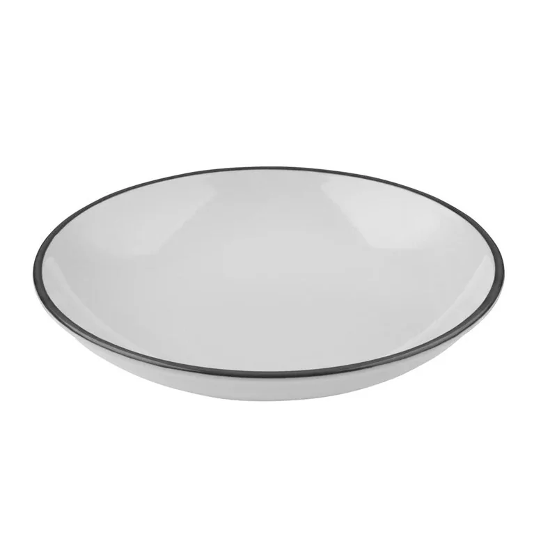 ID Fine Modest Black Deep Plate – 9.86 Inch, 39 oz - Set of 12 ID Fine Modest Black Deep Plate – 9.86 Inch, 39 oz - Set of 12