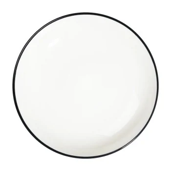 ID Fine Modest Black Deep Plate – 11.8 Inch, 65 oz - Set of 6