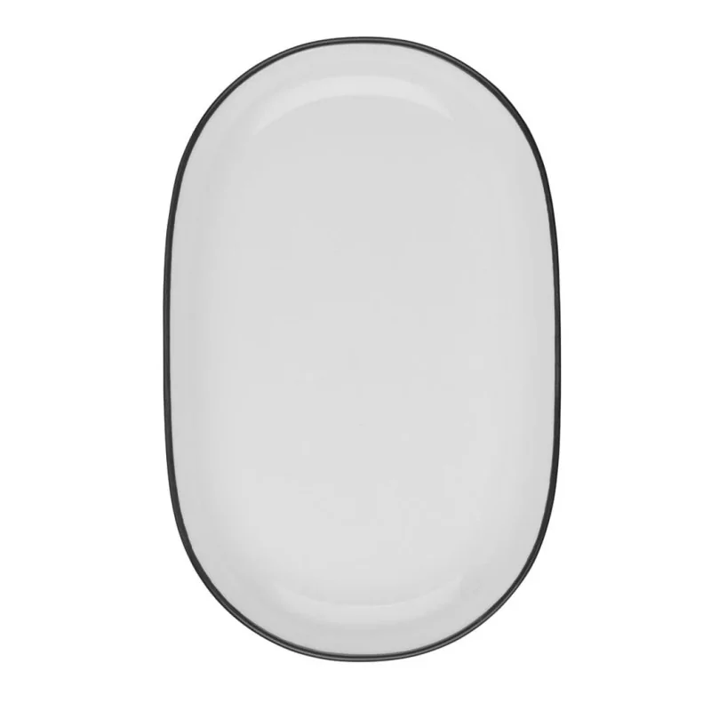 ID Fine Modest Black Oval Platter 11 x 7 Inch - Set of 6 pcs ID Fine Modest Black Oval Platter 11 x 7 Inch - Set of 6 pcs