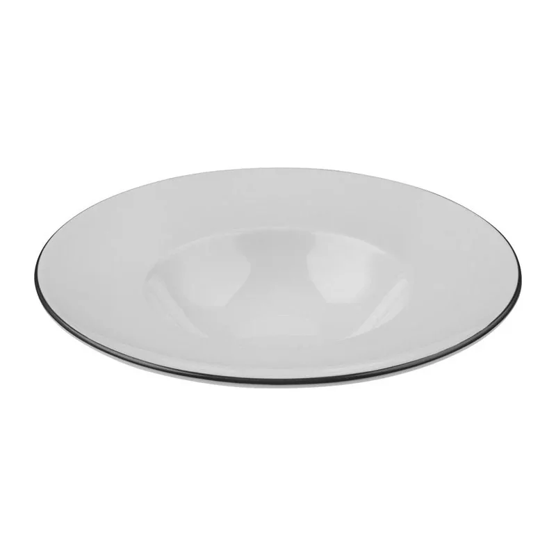 ID Fine Modest Black Deep Plate – 11.4 Inch, 16 oz - Set of 6