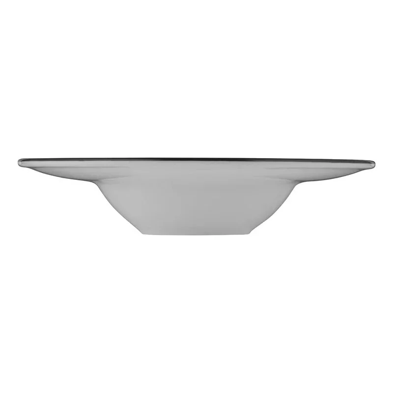 ID Fine Modest Black Deep Plate – 11.4 Inch, 16 oz - Set of 6
