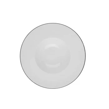 ID Fine Modest Black Deep Plate – 11.4 Inch, 16 oz - Set of 6