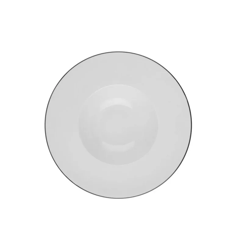 ID Fine Modest Black Deep Plate – 11.4 Inch, 16 oz - Set of 6