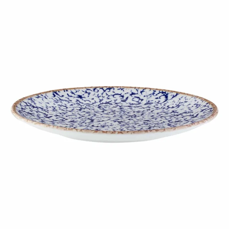 ID Fine Venecia Blue Fine China Coupe Plate – 10.7 Inch - Set of 12