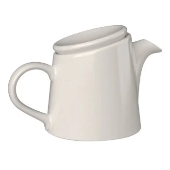 ID Fine Bevel White Vitreous China Tea Pot 4.6'' 14oz - Set of 4 pcs