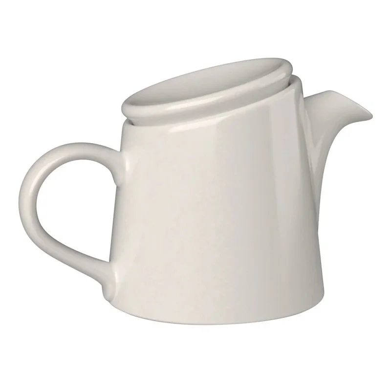 ID Fine Bevel White Vitreous China Tea Pot – 4.6 Inch, 14oz - Set of 4 ID Fine Bevel White Vitreous China Tea Pot – 4.6 Inch, 14oz - Set of 4