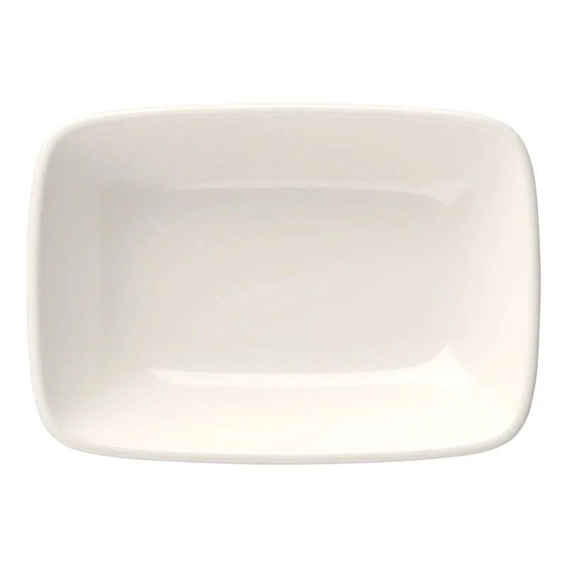 ID Fine Quadro White Fine China Rectangular Platter 4.7 x 3.3 Inch - Set of 12 pcs
