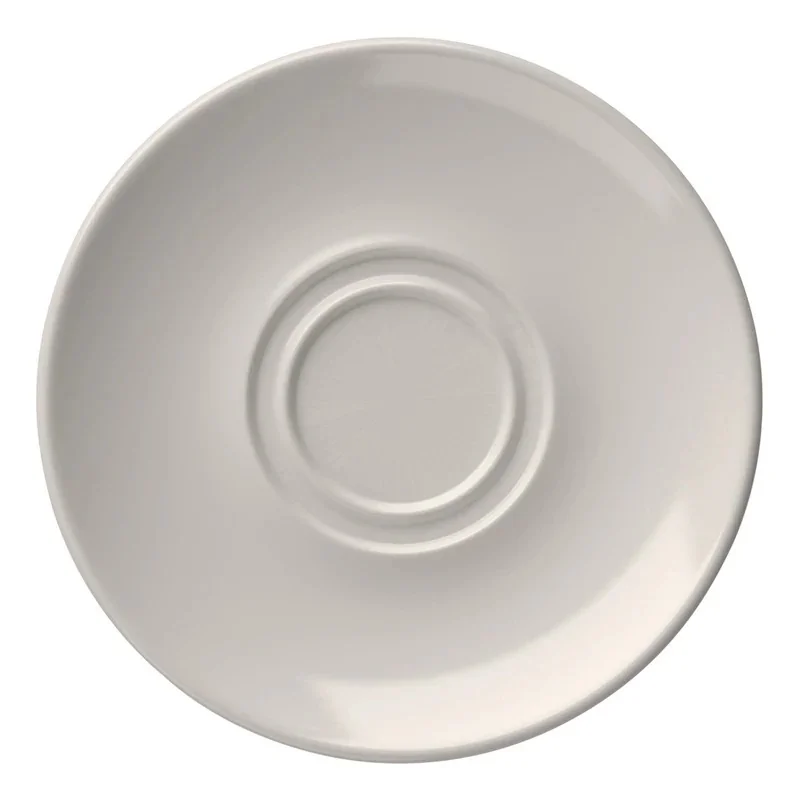 ID Fine Lona White Fine China Saucer 6.3 Inch - Set of 12 pcs
