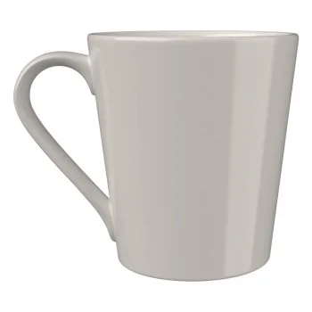 ID Fine Bevel White Vitreous China Mug – 3.6 Inch, 10oz - Set of 6