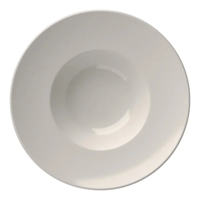 ID Fine Foundation Miro White Fine China Deep Plate 11.57 Inch - Set of 6 pcs
