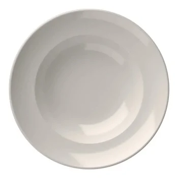 ID Fine Foundation Miro White Fine China Deep Plate – 9.9 Inch - Set of 12