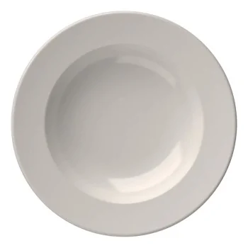 ID Fine Foundation Frame White Vitreous China Deep Platter – 9 Inch, 12oz - Set of 12