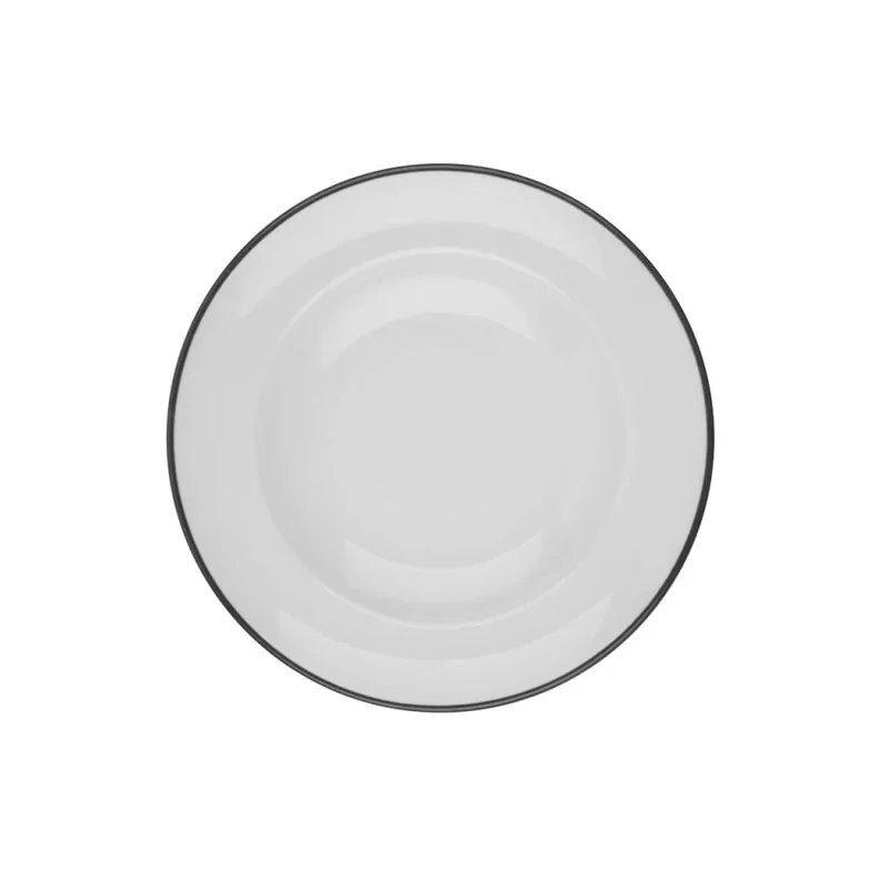 ID Fine Modest Black Deep Plate – 11.02 Inch - 19oz - set of 6