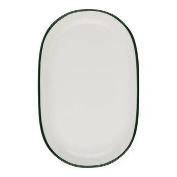 ID Fine Modest Green Coupe Oval Platter – 13 x 8 Inch - set of 6