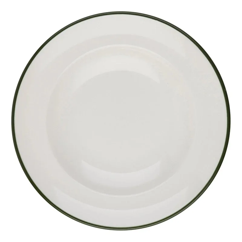ID Fine Modest Green Deep Plate – 11.02 Inch - set of 6