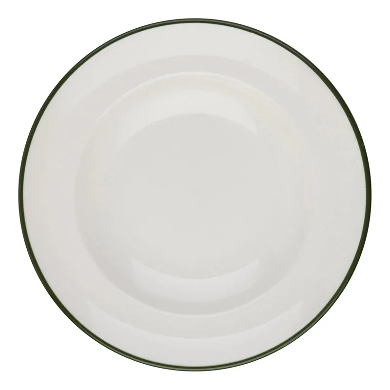 ID Fine Modest Green Deep Plate – 9.84 Inch - set of 12 ID Fine Modest Green Deep Plate – 9.84 Inch - set of 12