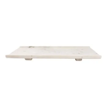 Chic 13.8 x 7.1In Rectangle Platter Pura White Marble - Set of 4 pcs