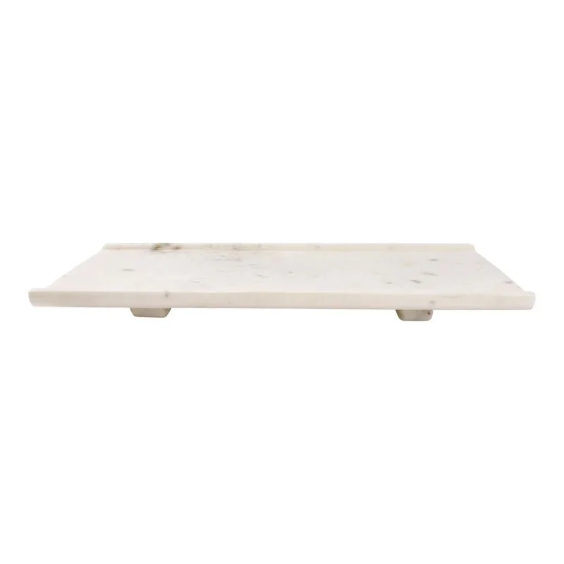 Chic 13.8 x 7.1In Rectangle Platter Pura White Marble - Set of 12 Chic 13.8 x 7.1In Rectangle Platter Pura White Marble - Set of 12