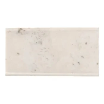 Chic 13.8 x 7.1In Rectangle Platter Pura White Marble - Set of 12