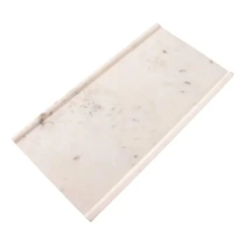 Chic 13.8 x 7.1In Rectangle Platter Pura White Marble - Set of 12