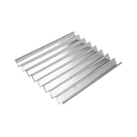 Matfer Bourgeat 310712 Matfer Bourgeat “Dents De Loup” Stainless Steel Baking Sheet 11" X 11 3/4" Baguette and Tuiles Pan