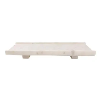 Chic 9.8 x 5.7In Rectangle Platter Pura White Marble - Set of 8 pcs