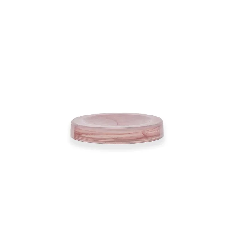 5.9'' 5oz Bwl Hollow Pink W White Glass - set of 16