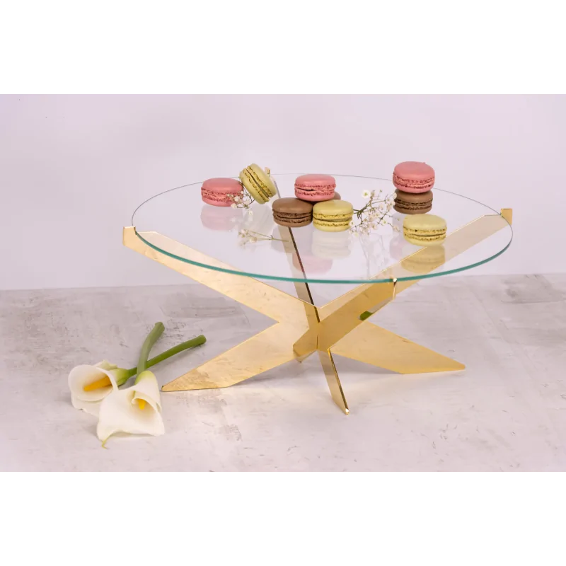 Gold Plated Cake Stand - Dia: 29 cm H: 14 cm Gold Plated Cake Stand - Dia: 29 cm H: 14 cm