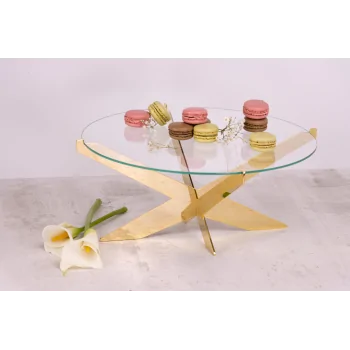 Gold Cake Stand - Dia: 40 cm H: 9 cm