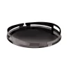 Polished Black Round Tray - Dia: 35 cm H: 4.5 cm