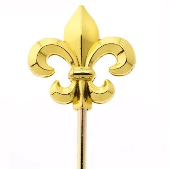 Barfly Fleur De Lis Picks - 4 3/8" - Gold Plated - Set of 24