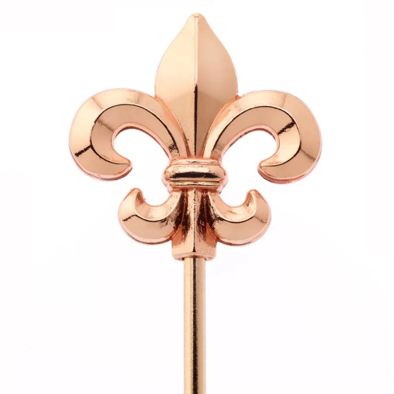 Barfly Fleur De Lis Picks - 4 3/8" - Copper Plated - Set of 24