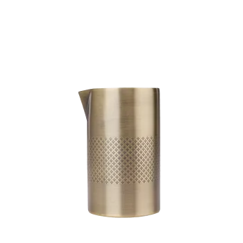 Barfly Diamond Lattice Double Wall Mixing Tin - Antique Gold - 21 oz - Set of 6