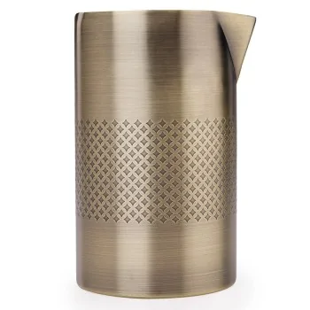Barfly Diamond Lattice Double Wall Mixing Tin - Antique Gold - 21 oz - Set of 6
