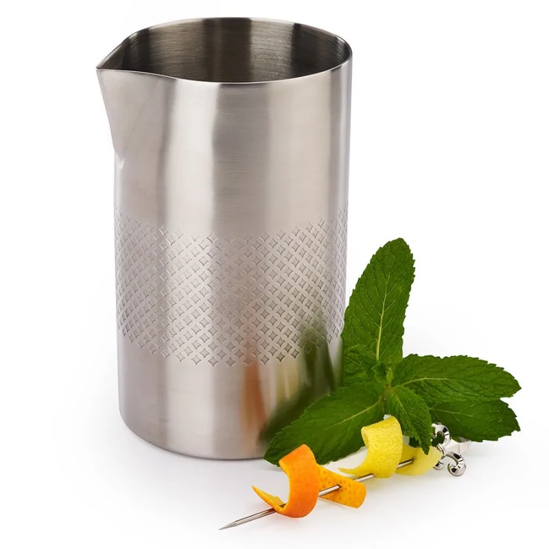 Barfly Diamond Lattice Double Wall Mixing Tin - Stainless Steel - 21 oz - Set of 6