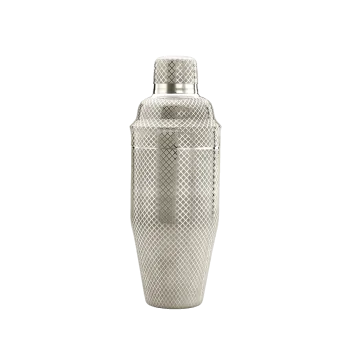 Barfly 3 pc. Diamond Lattice Japanese Cocktail Shaker Set - Stainless Steel - Set of 6
