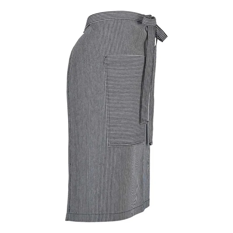 Barfly Rogue Mid-Bistro Apron - Navy/White Railroad Stripe