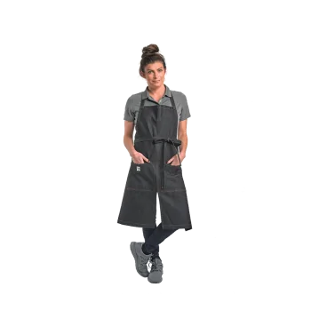 Barfly Zephyr Bib Apron - Black Denim