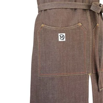 Barfly Zephyr Bib Apron - Brown Denim