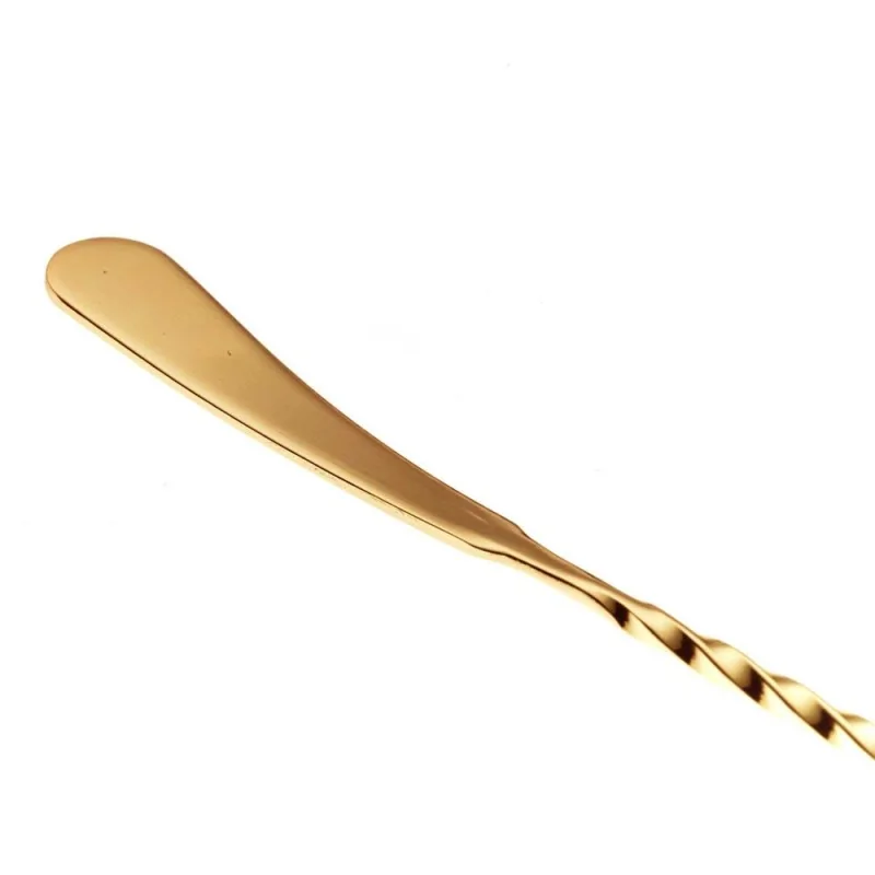 Barfly Japanese Style Bar Spoon - 13 3/16" (33.5 cm) - Gold Plated - Set of 12