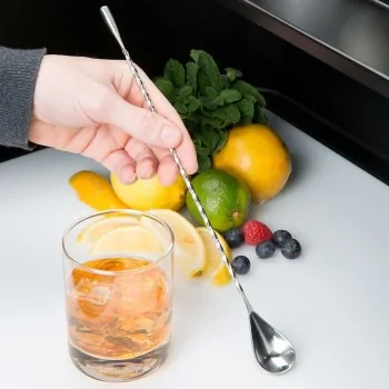 Barfly Classic Bar Spoon - 11 13/16" (30 cm) - Stainless Steel - Set of 12