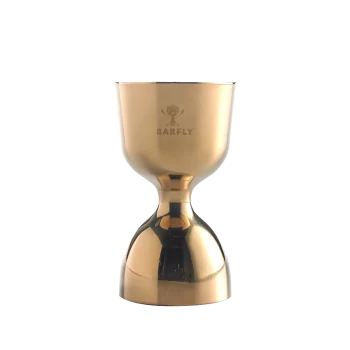 Barfly 1 x 2 oz Heavy-Duty Straight Rim Bell Jigger - Gold Plated - Set of 12