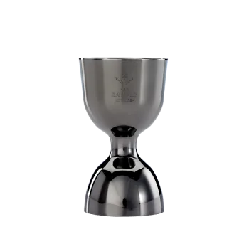 Barfly 1 x 2 oz Heavy-Duty Straight Rim Bell Jigger - Black - Set of 12