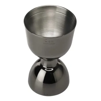 Barfly 1 x 2 oz Heavy-Duty Straight Rim Bell Jigger - Black - Set of 12