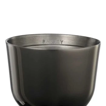 Barfly 1 x 2 oz Heavy-Duty Straight Rim Bell Jigger - Black - Set of 12