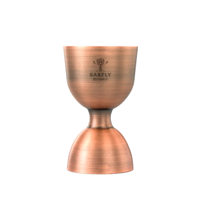 Barfly 1 x 2 oz Heavy-Duty Straight Rim Bell Jigger - Antique Copper - Set of 12 Barfly 1 x 2 oz Heavy-Duty Straight Rim Bell Jigger - Antique Copper - Set of 12