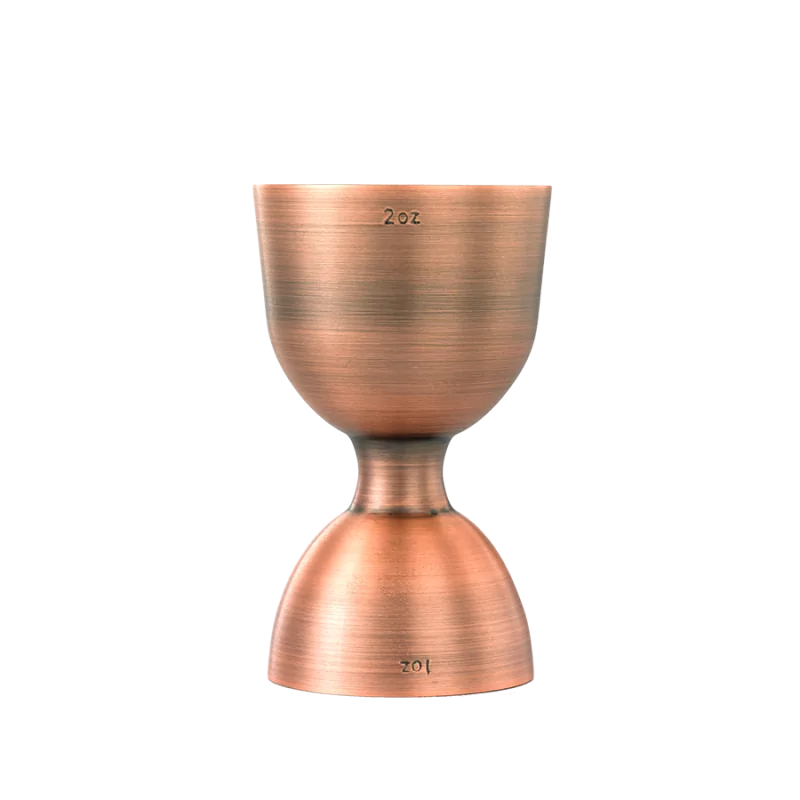 Barfly 1 x 2 oz Heavy-Duty Straight Rim Bell Jigger - Antique Copper - Set of 12 Barfly 1 x 2 oz Heavy-Duty Straight Rim Bell Jigger - Antique Copper - Set of 12