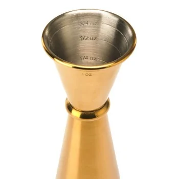 Barfly 1 x 2 oz Japanese Style Jigger - Gold Plated - Set of 12