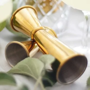 Barfly 1 x 2 oz Japanese Style Jigger - Gold Plated - Set of 12